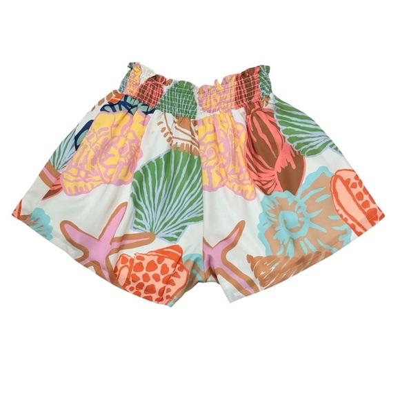 CROSBY by Mollie Burch Camden Flowy Pull On Coordinating Shorts XS Shell Print - Picture 7 of 13